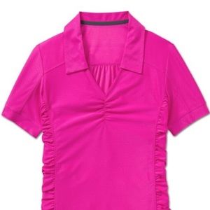 ATHLETA Birdie Hot Pink Polo XS